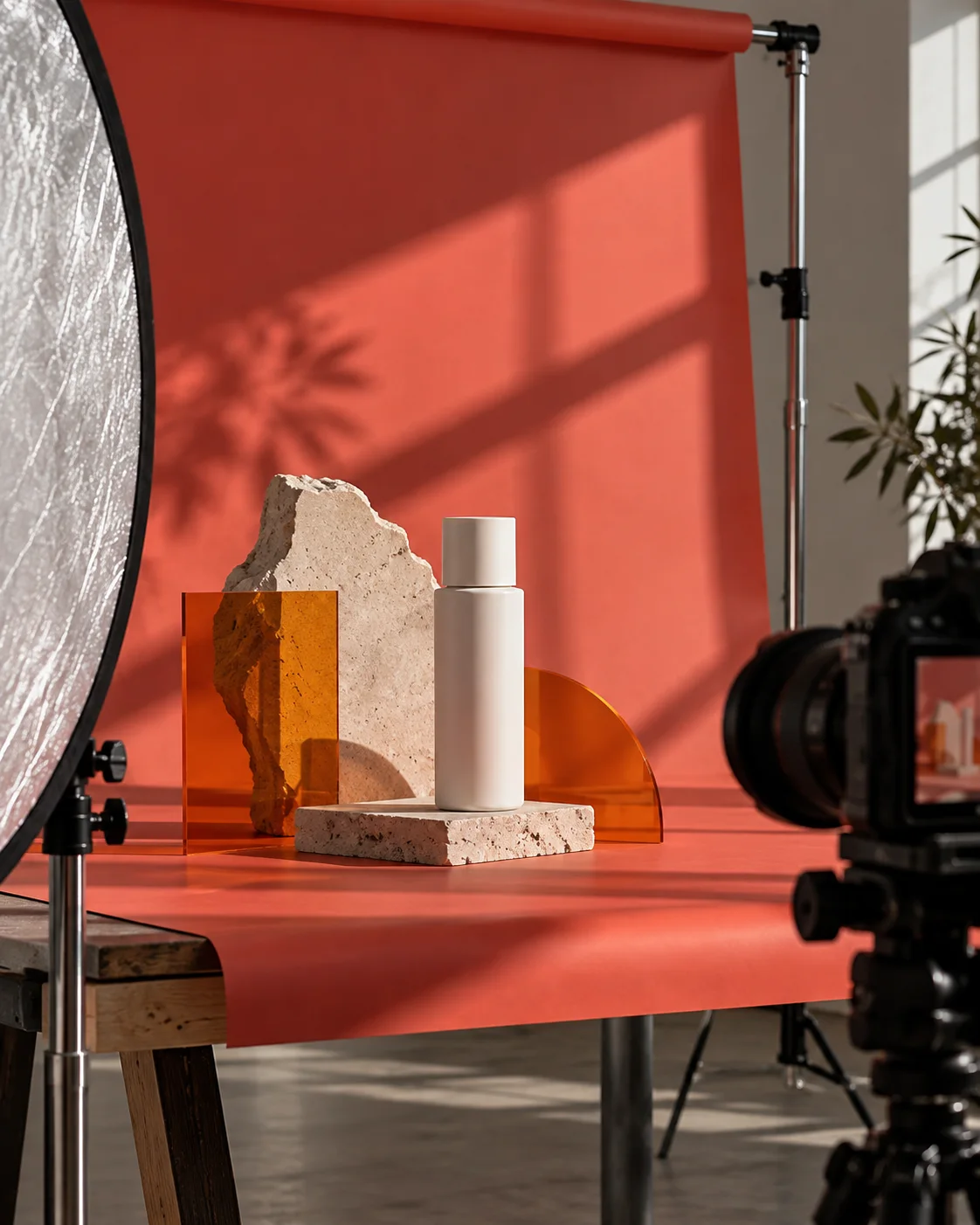 Visual content concept: an art-directed product photography set