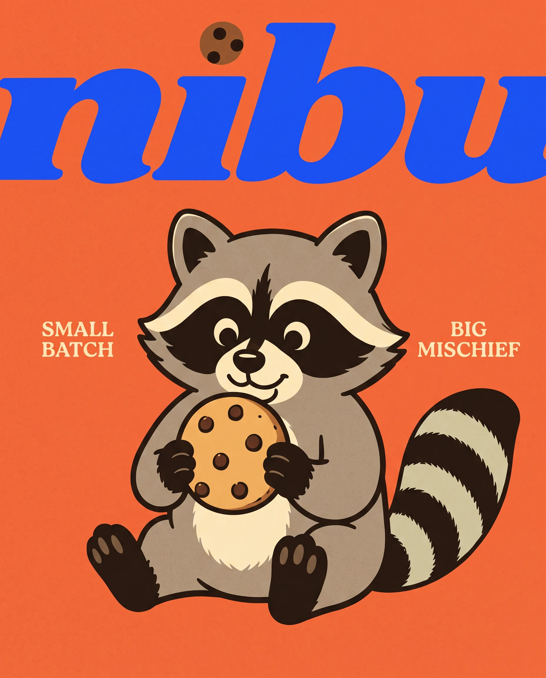 NIBU raccoon character poster