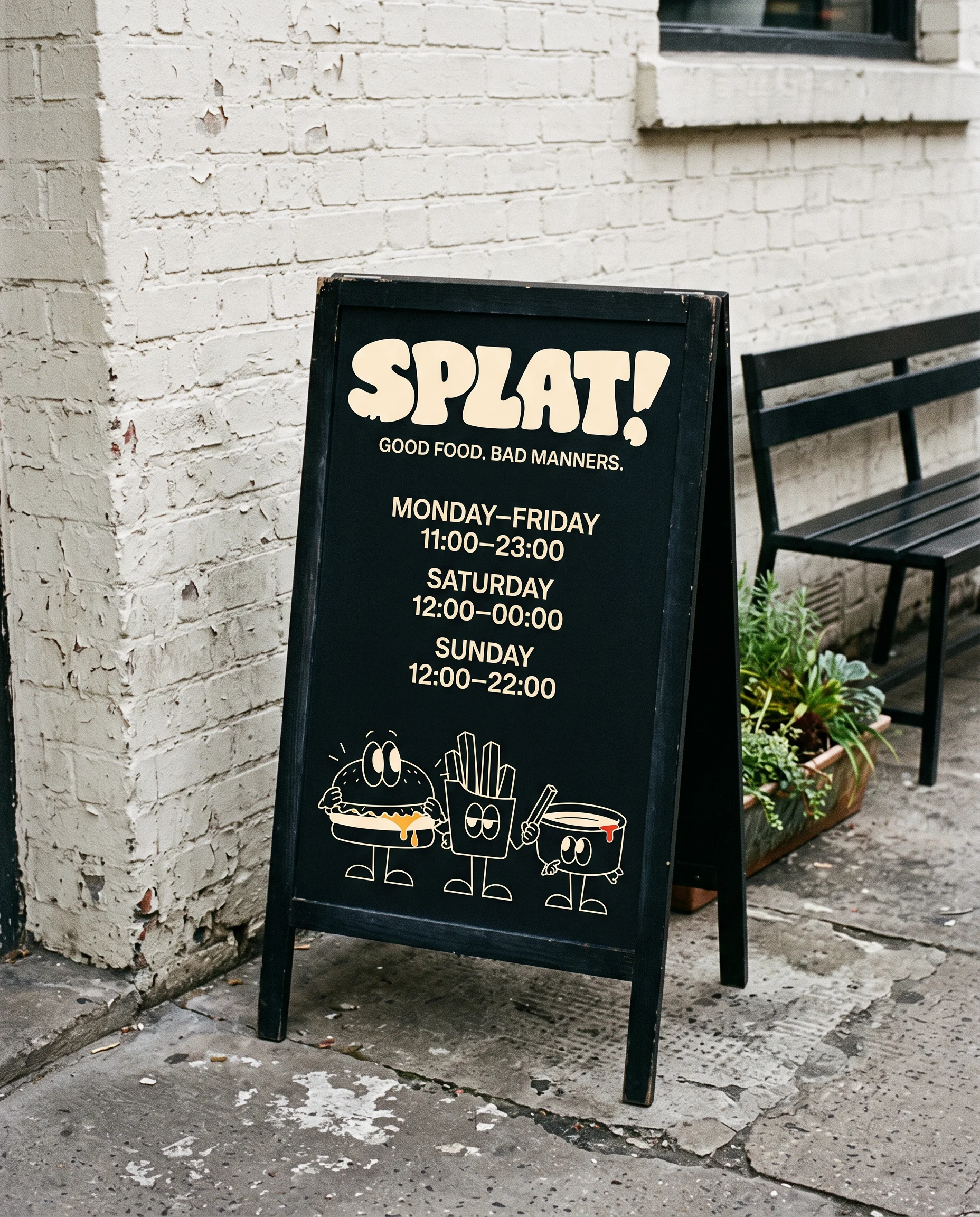 SPLAT illuminated store sign