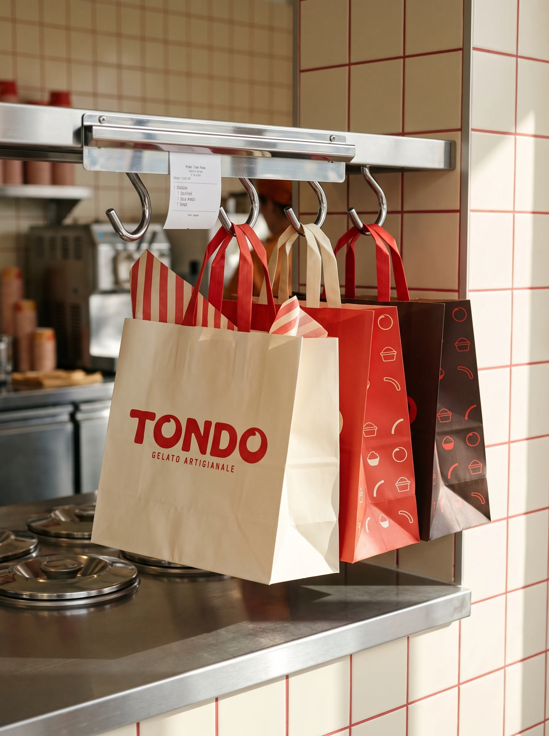 TONDO gelato takeaway bags