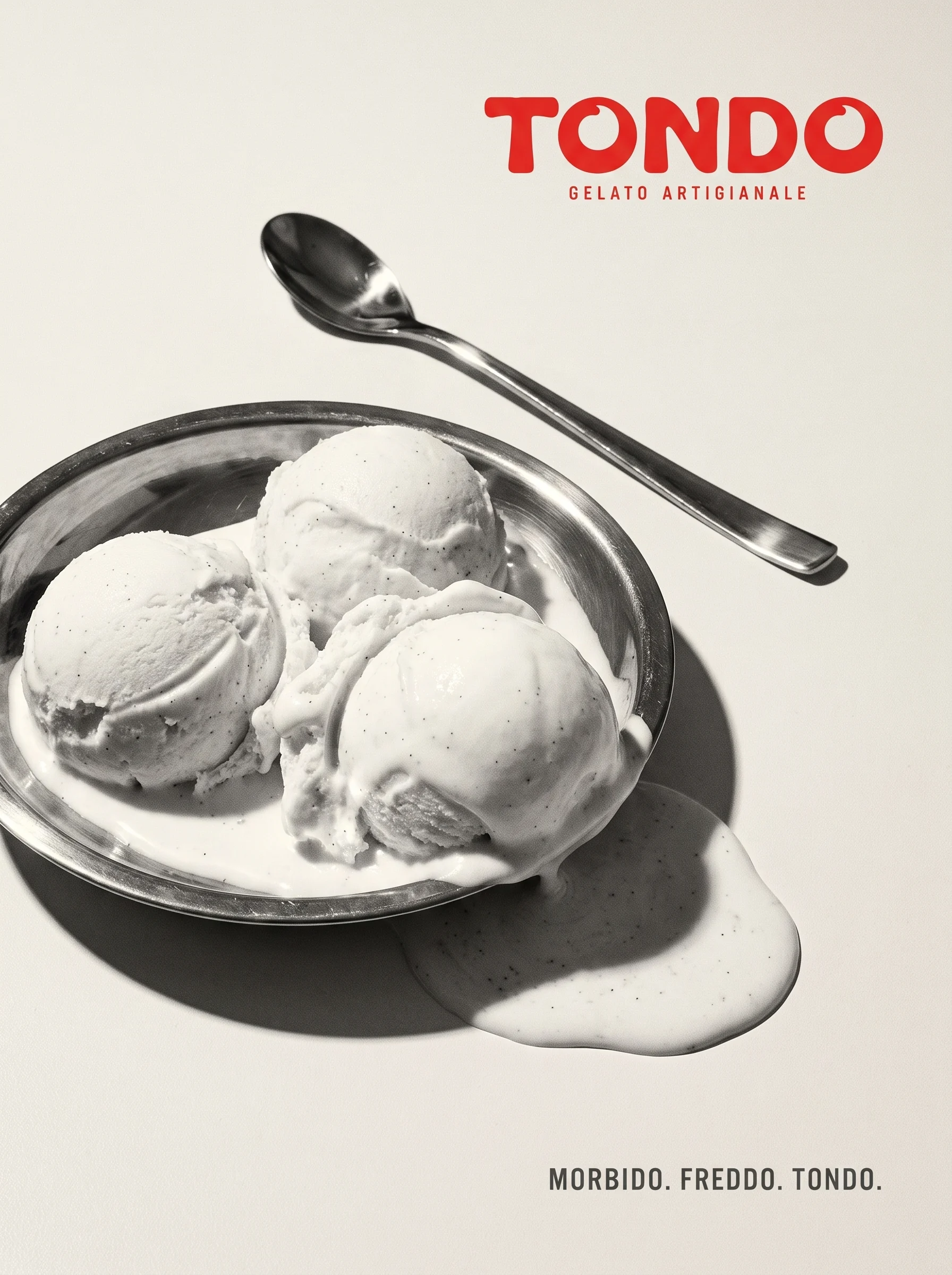 Monochrome TONDO melting gelato image